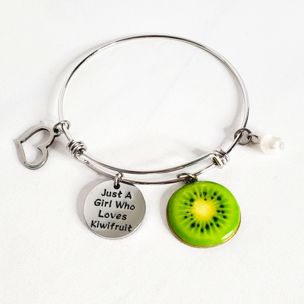 Just A Girl Who Loves Kiwifruit Bracelet
